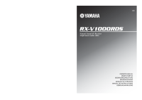 Yamaha RXV-1000-RDS - Owners Manual 